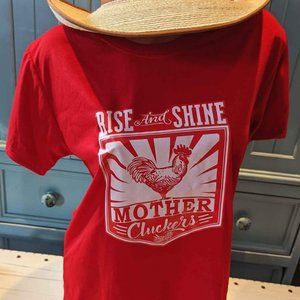 Women's Mother Cluckers Farmhouse T-shirt Tee Top Large